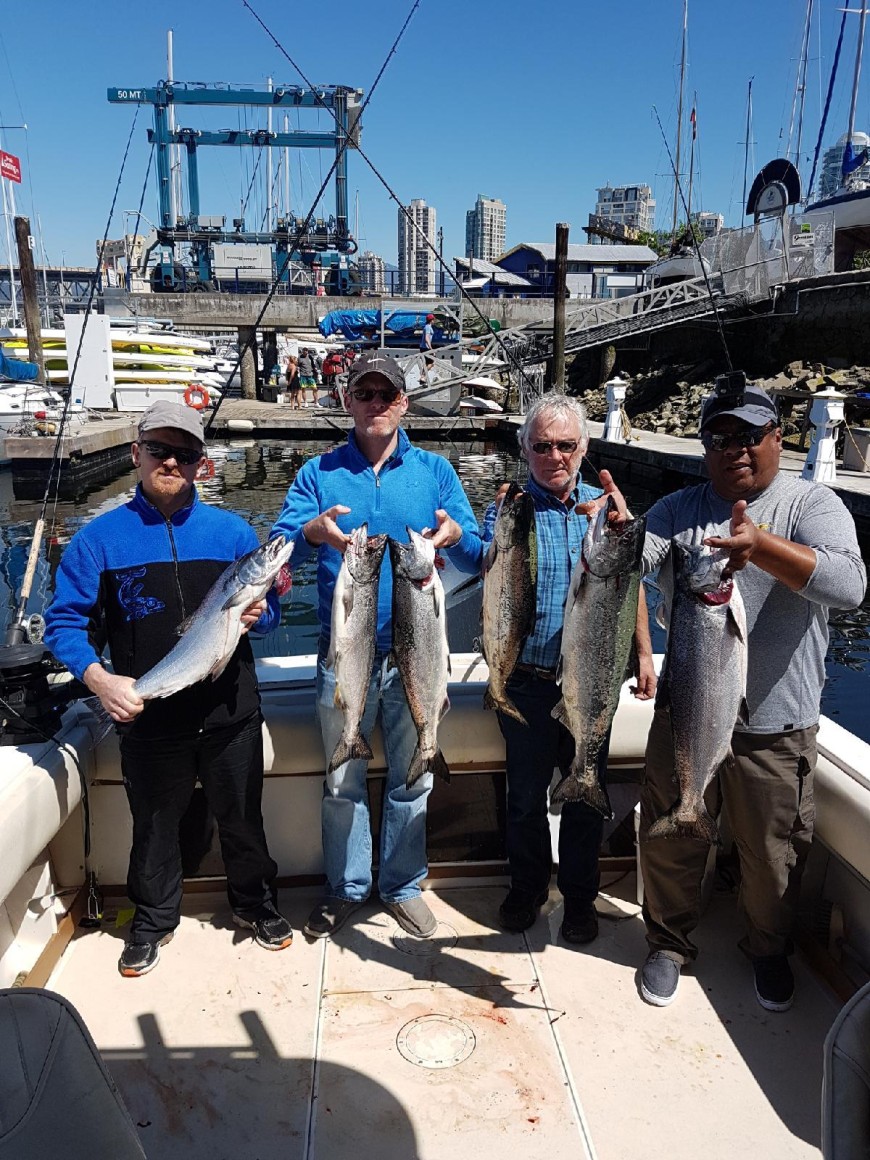 Salmon fishing success in Vancouver